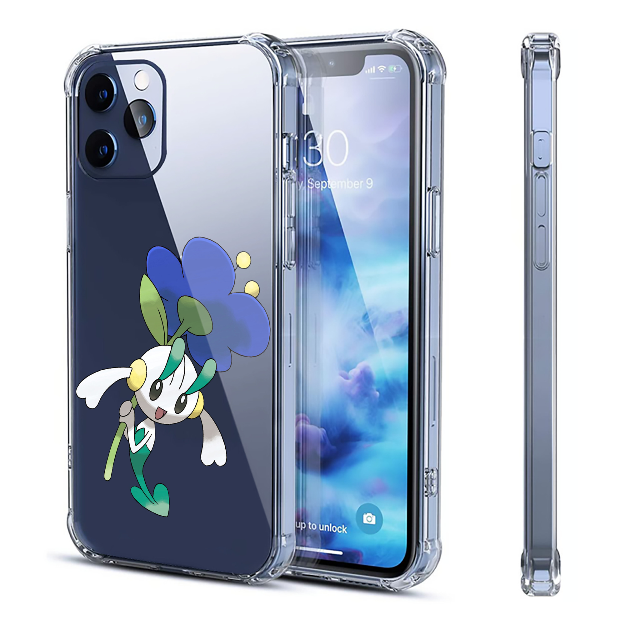 （画像用） ポケットモンスター Pokémon 【iPhone 12シリーズ対応】透明スマホケース（クリアソフトケース）